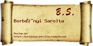Borbényi Sarolta névjegykártya